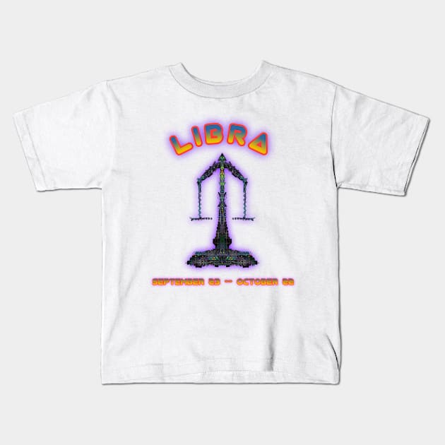 Libra 3b Lavender Kids T-Shirt by Boogie 72